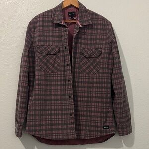 L QuickSilver Young Winner Lined Plaid Flannel Shirt